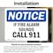 Signmission If Fire Alarm Sounds Call 911 OSHA Notice Sign, Vinyl Decal, 10in W x 7in L, 2PK OS-2PACK-NS-D-710-L-13601 - alternate 4